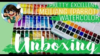 Pretty Excellent! Meiliang (Parrot) Watercolors Unbox and Swatch