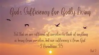 God's Sufficiency for Godly Living, Part 2b (Radio Broadcast: 1/20/2026)