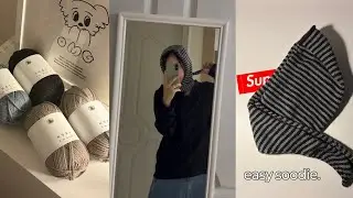 [knittinglog ep.18 EASY SCOODIE KNIT PATTERN 🤎ㅣ보닛스카프ㅣ뜨개로그 🧶]