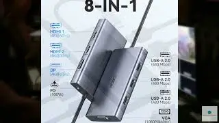 Review - USB C Docking Station Dual Monitor Adapter for Dell HP, Laptop Docking Station 3