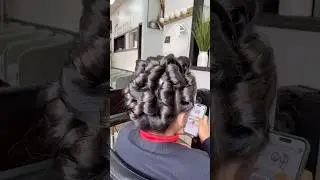 Silk Press & Pin Curls #ambernicolehair #silkpress #pincurls #healthyhair