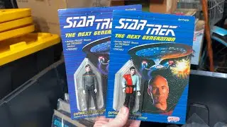 Extremely Rare Star Trek TNG Unreleased Prototype Figures: Wesley Crusher & Romulan Mint on Card!