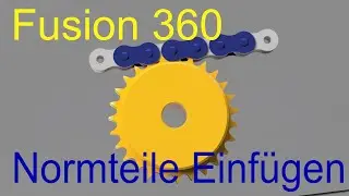 Normteile einf&uuml;gen Fusion 360 Tutorial Deutsch CAD