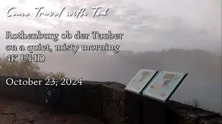 Rothenburg ob der Tauber on a quiet, misty morning - 4K UHD