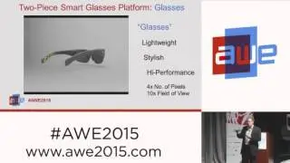 Steve Willey (CEO, Innovega) - iOptik smartglasses + contact lens introduction at AWE 2015