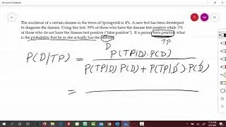 Example: Application of Bayes Theorem