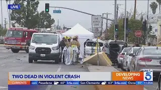Suspect allegedly traveling over 100 mph in deadly L.A. neighborhood crash