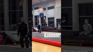 FULL HALF TO KABOOM by Andreas Aagaard #faceoff #flip #gymnast #airtrack #trampoline #usa #parkour