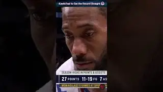Kawhi Corrects the Reporter | Had to Set the Record Straight 😂 #shorts #nba #kawhileonard