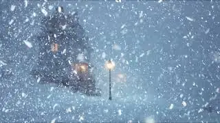 Snowstorm Ambience for Deep Sleep | Cold Wind Blowing Through Heavy Snow | Calming
