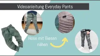 Hose im Jeanslook n&auml;hen. Biesen n&auml;hen. Everyday Pants N&auml;hanleitung. Schritt f&uuml;r Schritt Anleitung