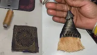 धागे से सुन्दर लटकन बनाये#youtubeshorts #blouse #fashiondesign #subscribe #latkan 
