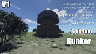 MY New Solo/Duo Bunker Base Design On Rust Console