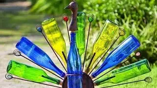 Empty Glass Bottles Decor Ideas/beer bottles Garden Crafts