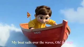 My boat floats in the river,under the big blue|Floating boat rhymes #boatsong #boat #floatingboat
