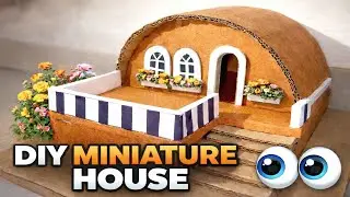Relaxing Mini House Build ASMR 🏡 | Cardboard Miniature 🚀