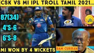 CSK vs MI IPL MATCH TROLL 2021| HIGHLIGHTS | MAY 01 | csk vs mi match troll tamil 2021