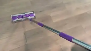 ITTAHO Microfiber Flat Mop Floor Cleaning System,Wet & Dry Dust Mopping with Stainless Steel Telesco