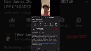 Ethan Andrew ReUploaded &ldquo;Dear James Charles&rdquo; Video