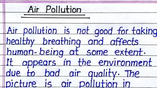 Air Pollution Essay in English || Essay on Air Pollution in English