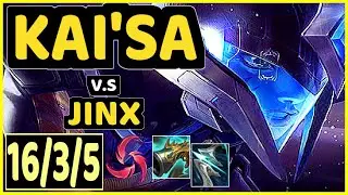 KAI'SA vs JINX - 16/3/5 KDA BOTTOM ADC GAMEPLAY - BR Ranked MASTER