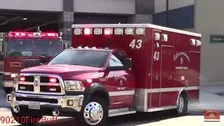 Culver City Fire Dept. Engine 43 & Rescue 43 Responding