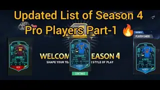 List of Season 4 Pro Players Part-1 (Updated: 22 Players) 🔥🔥🔥| Real Cricket 20 Shorts