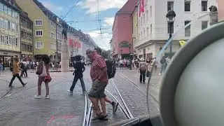 Mit der Straßenbahn Linie 2 von Schauinsland #Freiburg❤️
