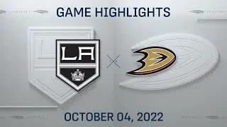 NHL Preseason Highlights | Kings vs. Ducks - October 4, 2022