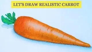 how to draw realistic carrot drawing | draw easy realistic carrot | carrot drawing | easy drawing |