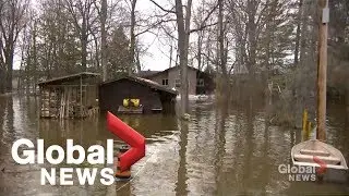 Canadian military surveys flood relief efforts in Ottawa