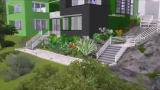 The Sims 3, House building - Modern green