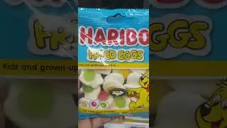 🍳 HARIBO - FRIED EGGS GUMMY #shorts #satisfying #gummy #haribo #germany #egg