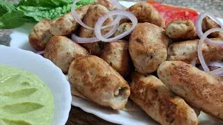 Chicken Seekh Kebabs |Serve with Green Hummus Dip | Family Favourites |  Ammi's Cookbook
