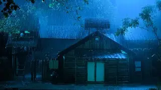 Rain on a Tin Roof for Sleeping 24/7 – Heavy Rain Sounds on Metal Roof for Deep Sleep