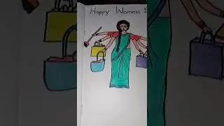 Women's day drawing##Happy women's day##smily art and craft