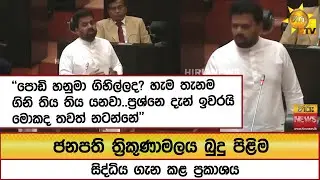 ජනපති ත්‍රිකුණාමලය බුදු පිළිම සිද්ධිය ගැන කළ ප්‍රකාශය ''පොඩි හනුමා ගිහිල්ලද?''  - Hiru News