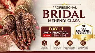 Bridal Mehandi Course Day 1| Mehandi Class 1 | Henna Class | Basic Henna Designs For Beginners 