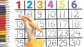 Trace 12345678910 Counting Numbers 1-50 | 1to50 Numbers Writting Practice Worksheet |Kids Math Video