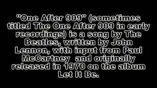 The Beatles One After 909 with Lyrics