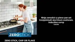 Ninja zerostick 5-piece pan set [cw55000uk] aluminum cookware, induction comp