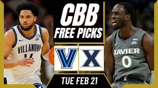 NCAA College Basketball Free Picks | XAVIER vs VILLANOVA (2/21/23) NCAAB Picks
