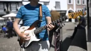 Exeter's Cathedral Green featuring guitarist Nick Hall