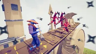 MONK & 10 NINJA vs 3X UNITS at Minas Tirith pt1 | TABS - Totally Accurate Battle Simulator Gameplay