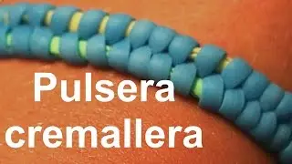 Pulsera de ligas de cremallera. Zipper plastic lace Bracelet