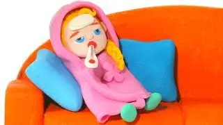 BABY ELSA HAS A COLD ❤ Spiderman, Hulk & Frozen Elsa Play Doh Cartoons For Kids
