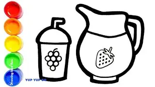 🍹🌈 Draw Juice in a Jar for Kids + Baby Shark Do Do Do 🎨🦈 | Easy Drawing & Learning Fun | Yup Yup Go
