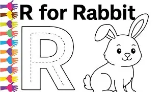 R for Rabbit | ABC Tracing and Coloring | Color by Number | Learn Alphabet with Coloringwithsmile