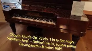 Chopin: Etude Op. 25 No. 1 in A-flat Major Nahuel Clerici, square piano - CPE Bach Museum Hamburg