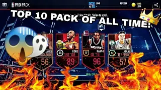 TOP 10 LUCKIEST NBA LIVE MOBILE PACKS OF ALL TIME!